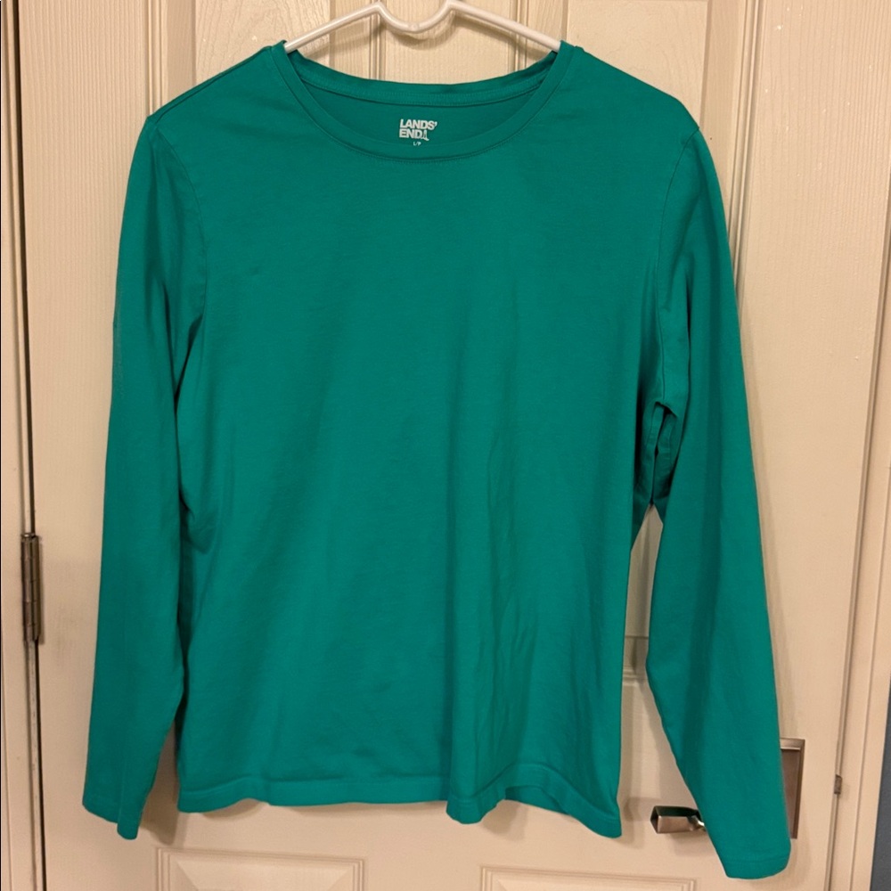 Lands' End Turquoise Crew Neck Top